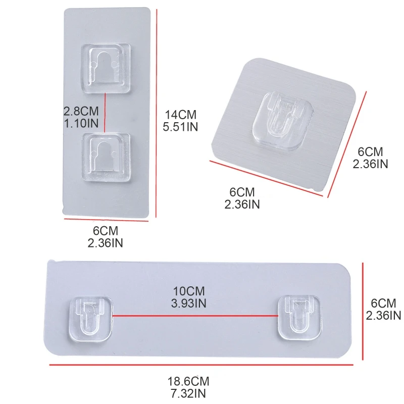 Strong Sticker Buckle Strong Stickers Sticky Set of 2 Hanger for Home Kitchen Dormitory Router Holder