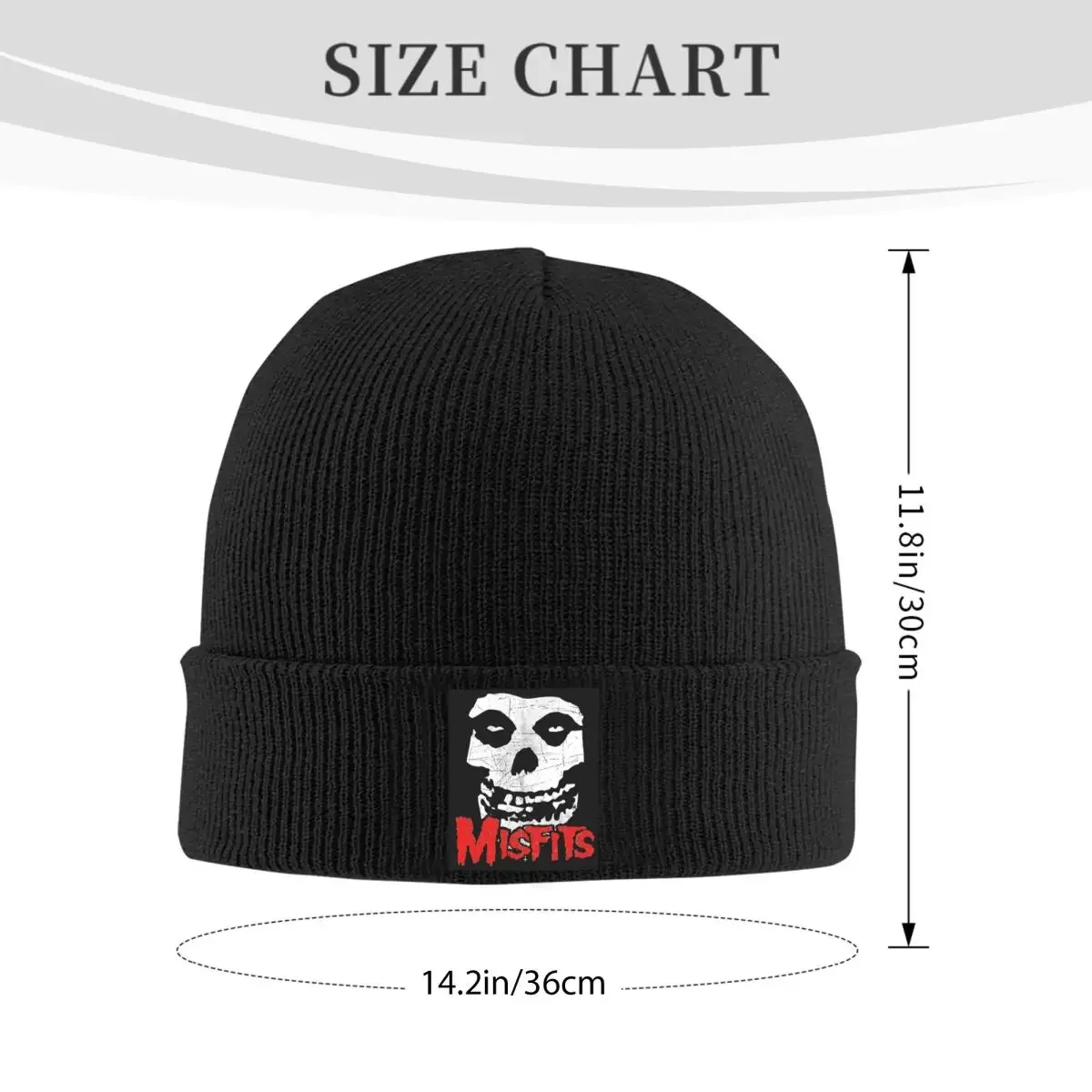 Misfits Skull Warm Knitted Cap Fashion Bonnet Hat Autumn Winter Outdoor Beanies Hats for Men Women Adult