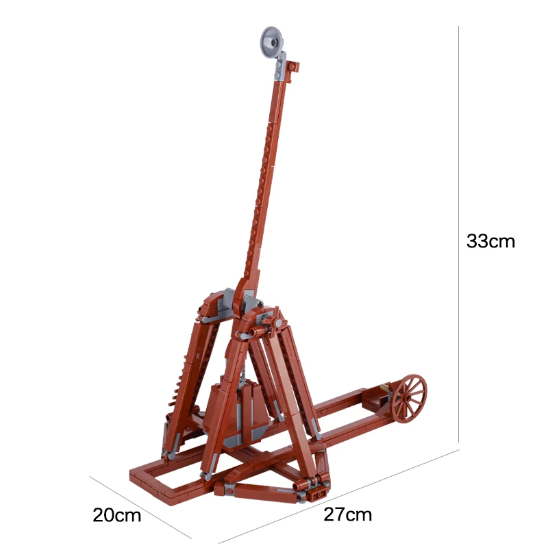 MOC Stone Thrower Model Building Blocks Medieval Military Castle Siege Ballista Bow Carrier Weapons Bricks Toys Boys Gift