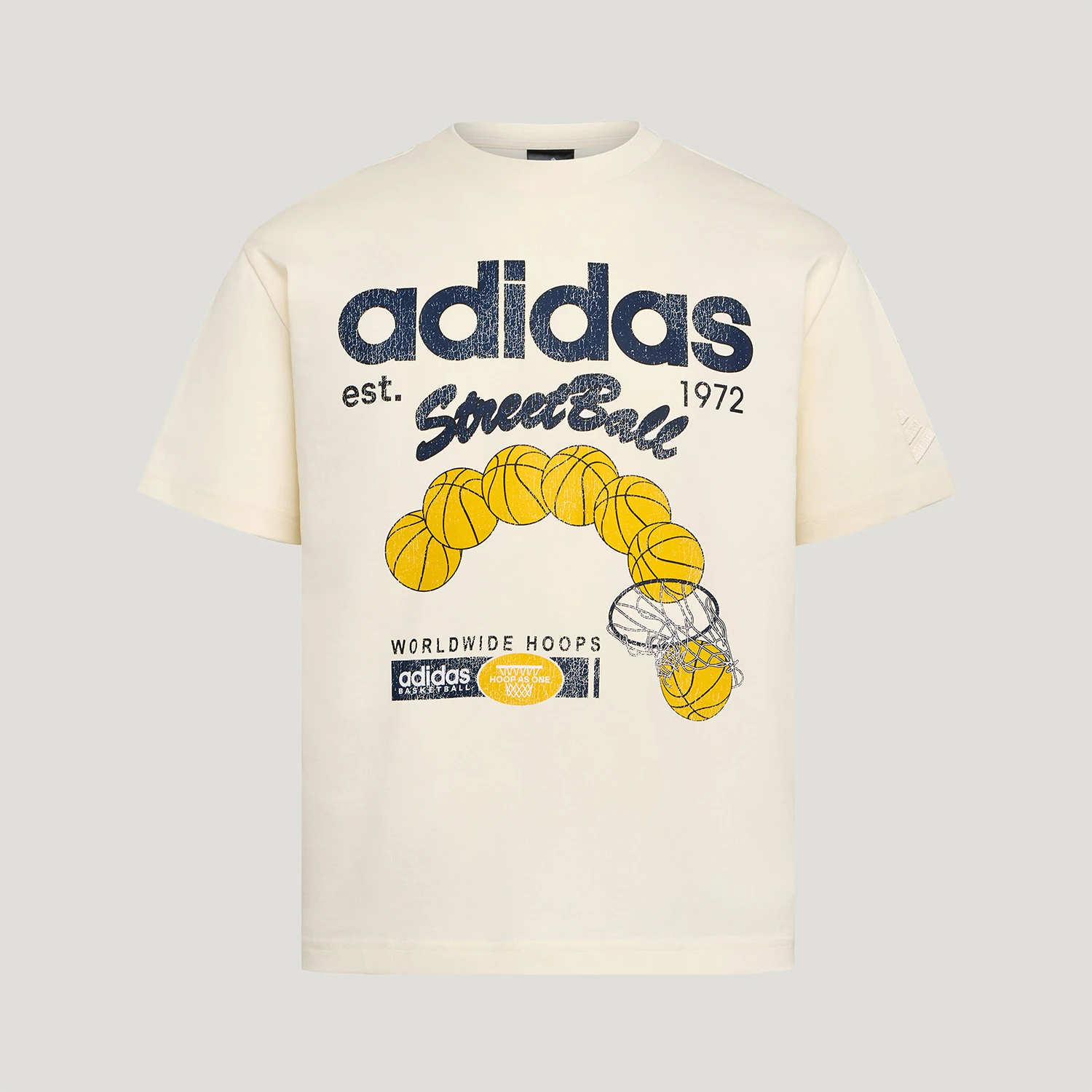 Adidas authentic street style basketball sports breathable round neck short sleeved T-shirt KX5728
