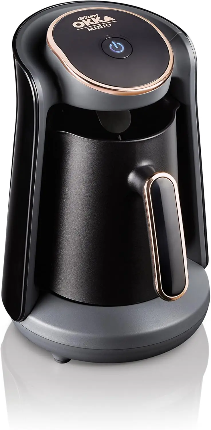 

Minio Automatic Turkish/Greek Coffee Machine, USA 120V UL, 4 cups, Black/Gold
