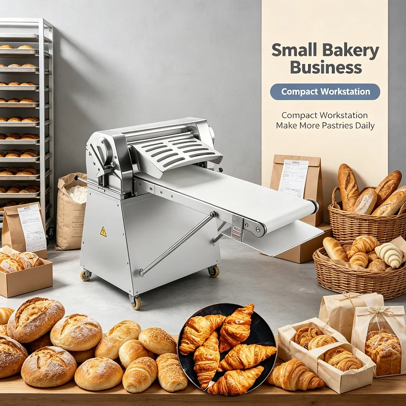 Dough Sheeter Multi Function Stainless Floor Type Dough Flattening Machine for Empanada Dough Sheet Preparation Work