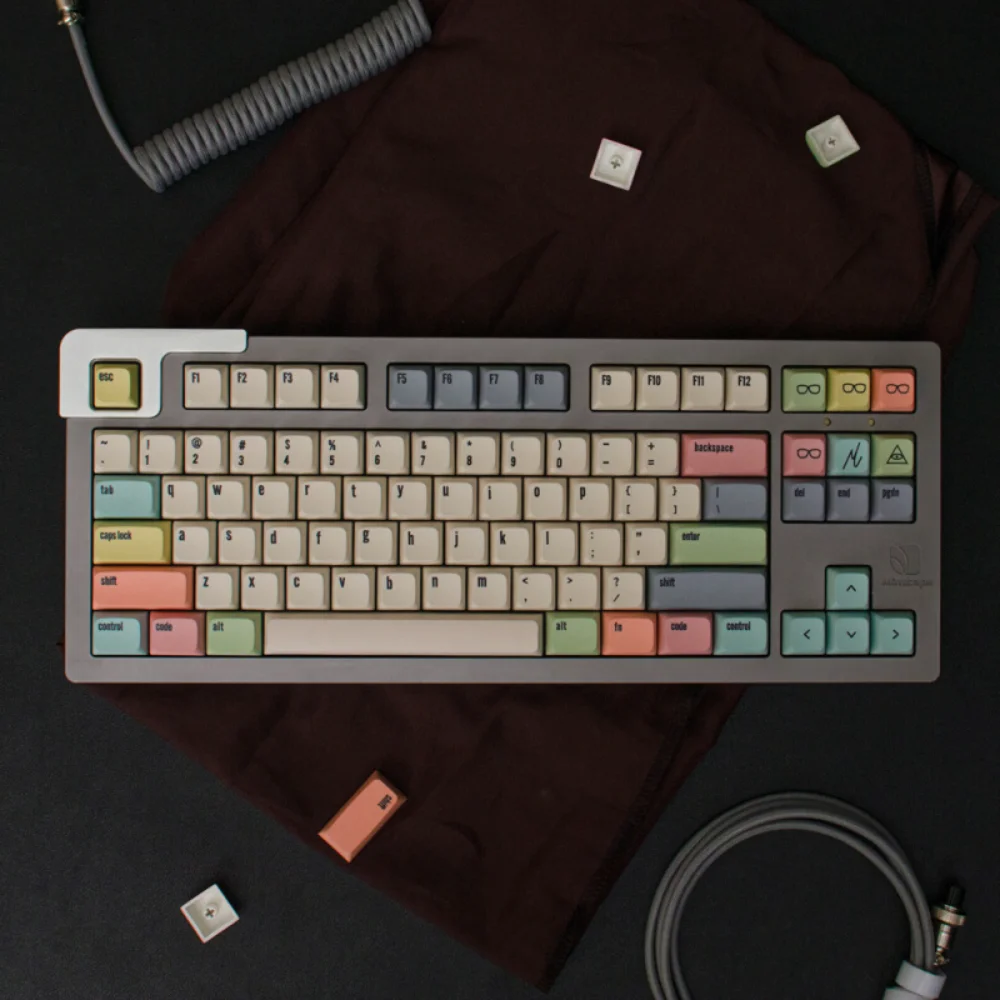

XDA PBT Colored Keycaps for Cherry MX Switch DIY, Ducky Mechanical Keyboard Caps, 134 Keys