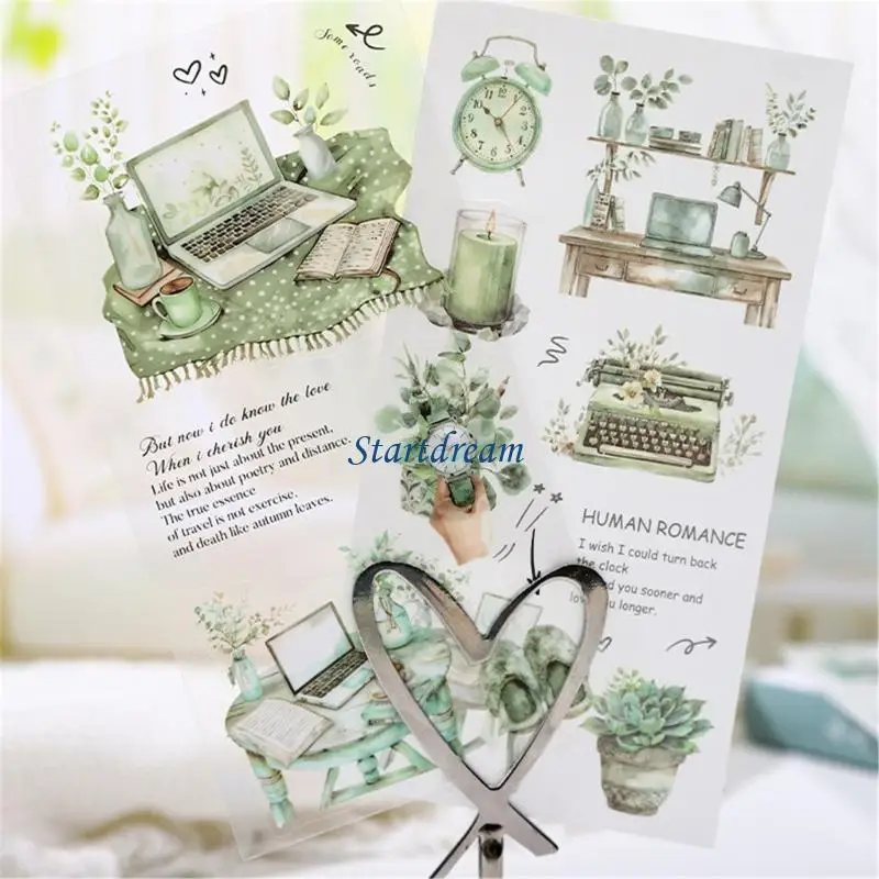 Scène décoratif Autocollant PET Sticker Aesthic Scrapbook Sticker Paper pour Craft K92C