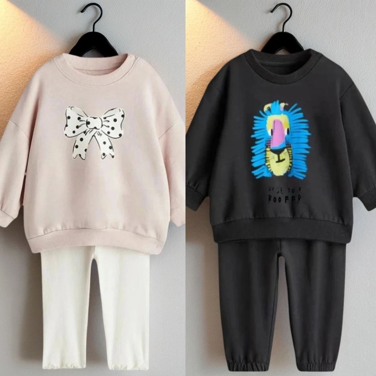 2025 New Arrival Kids Long Sleeve Sweatshirt Sets 2 Piece With Matching Pants High Popularity Outfits For Toddlers Trendy Autumn