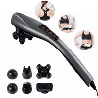 2024 Portable Massage hammer Handheld electric vibration percussion massager Multi-functional 6-head body massage tool