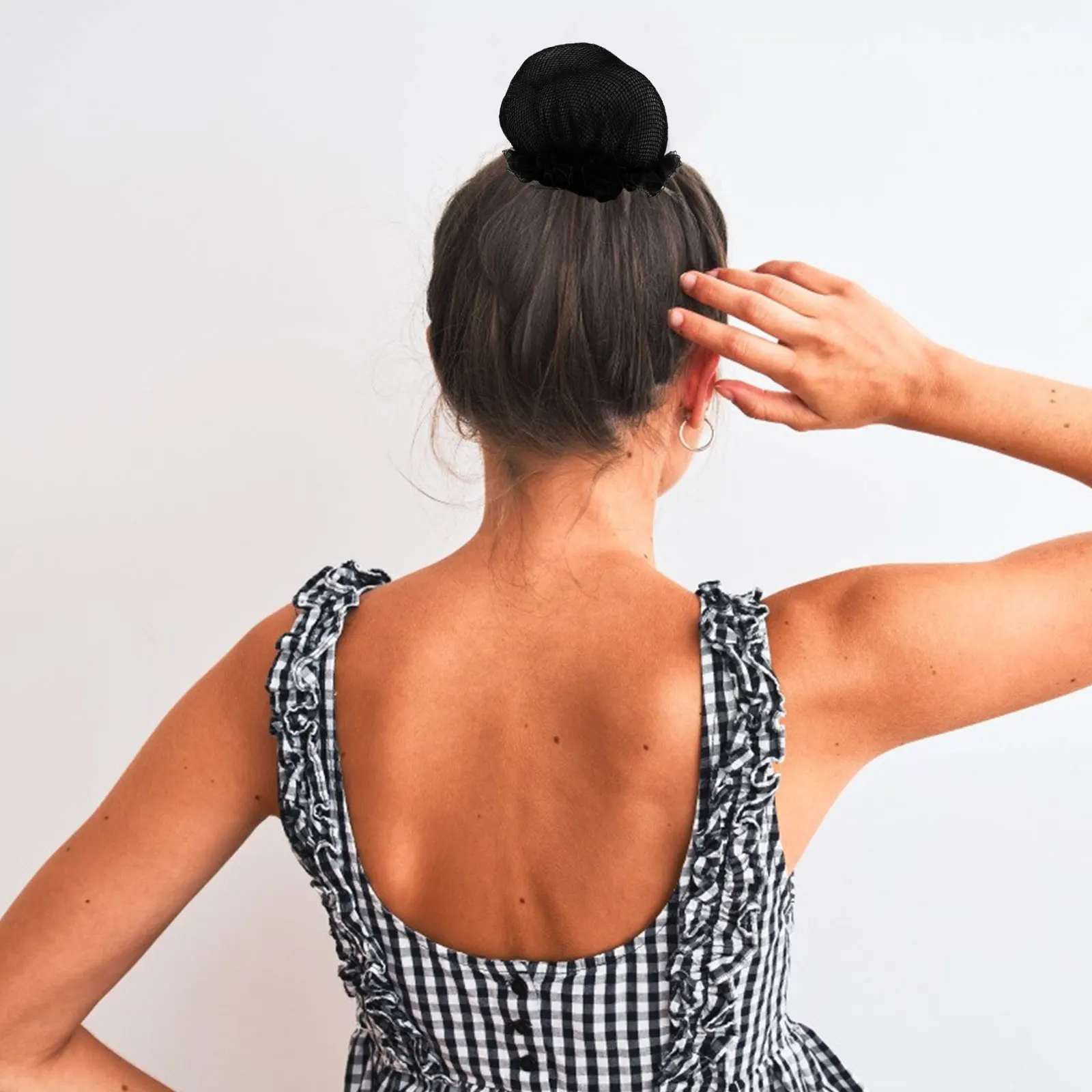 

10pcs Hair Net Elasticated Bun Holder Invisible Hairnet For Women Dancers Snood Reusable Adjustable Mesh Buns Professional