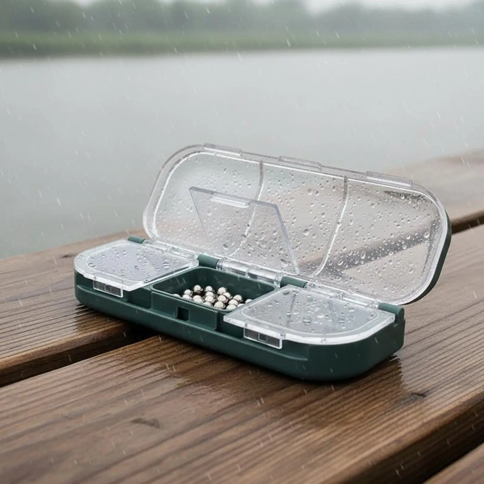 Fishing Lure Case Small Waterproof Fly Box with Compartments Hook Holder for Waders and Vests view 3