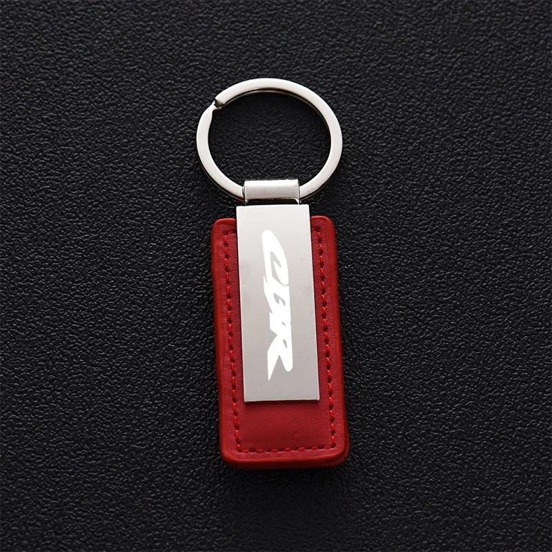 Custom Leather Keychain Metal Keyring For HONDA CBR600RR CBR900RR CBR1000RR CBR 1100XX 300R 150R 250R Motorcycle Accessories