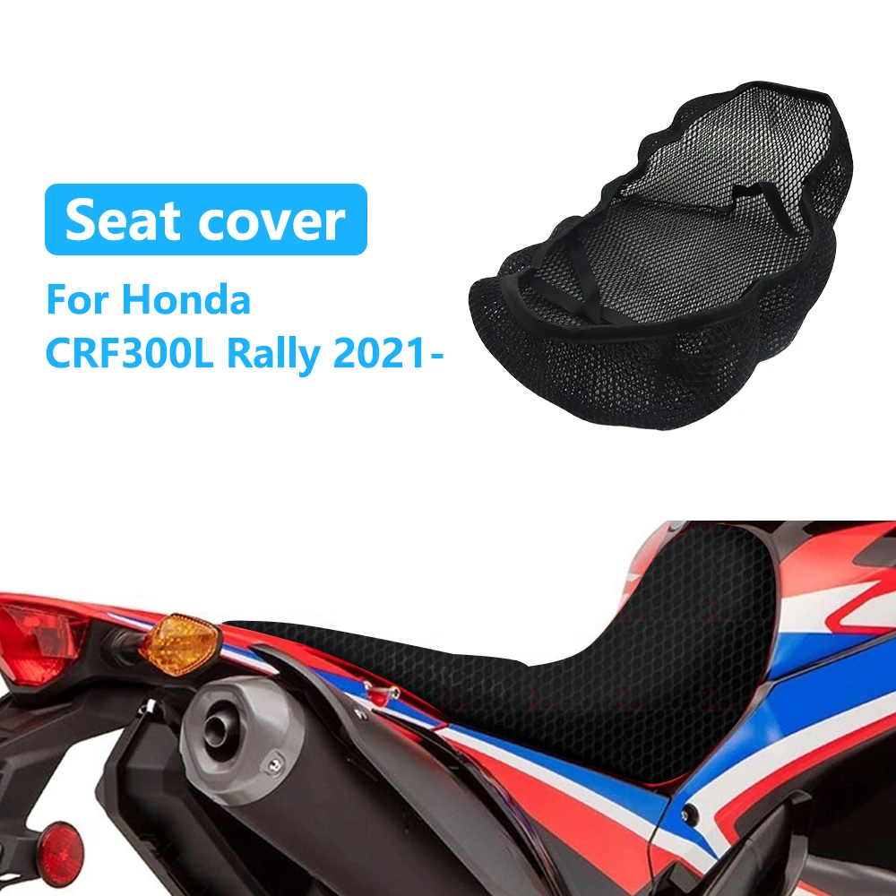 

For Honda CRF300L Rally 2021 Motorcycle Seat Cover 3D Mesh Fabric Seat Non-Slip Breathable Heat insulation Protect Cushion