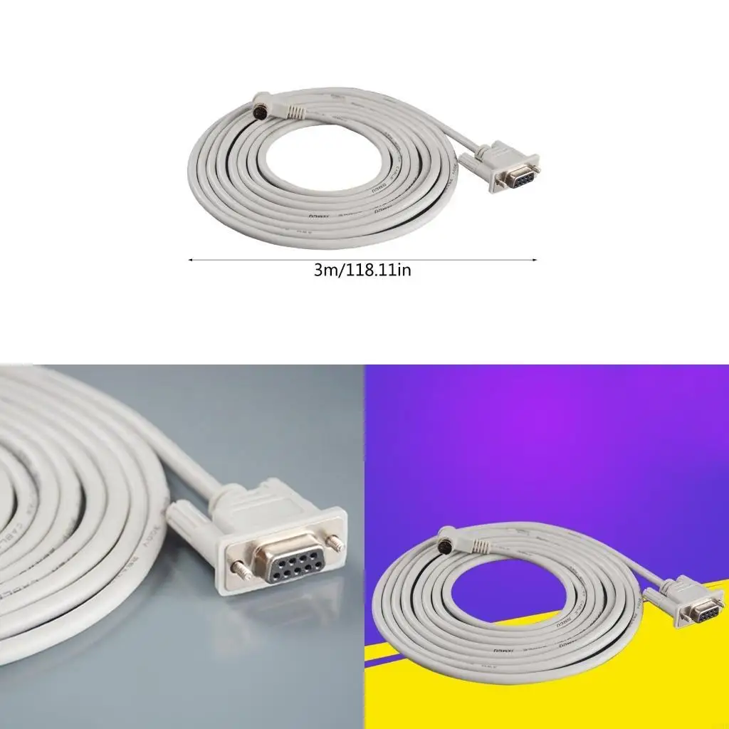J1HD PLC Programming Cable AB Micrologix 1000/1200/1500 Series Cable 90 Degree End