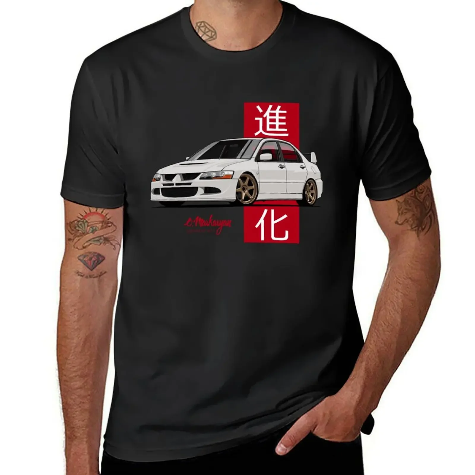 Lancer Evolution VIII (white) T-Shirt cute clothes kawaii clothes blanks sports fans Short sleeve tee men