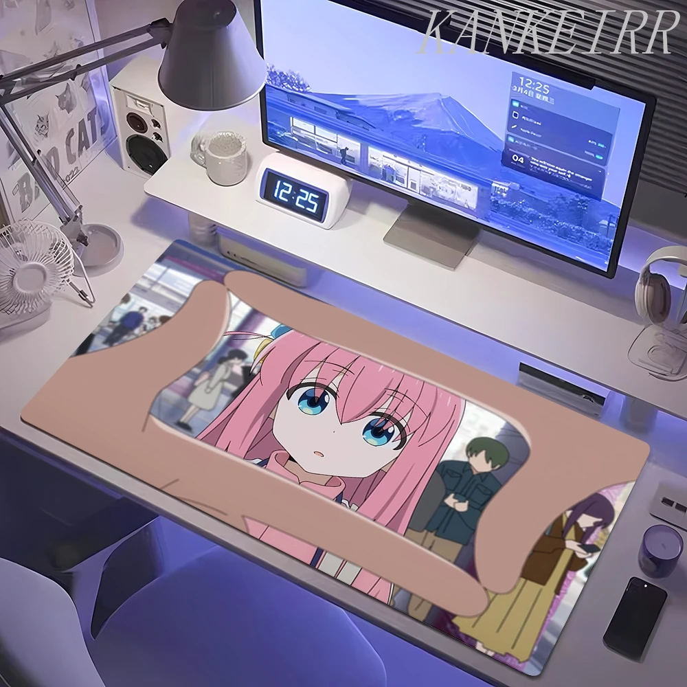 Kawaii Girl Mousepad Anime Bocchi The Rock! Large Gaming Mouse Pad LockEdge Thickened Computer Keyboard Table Desk Mat