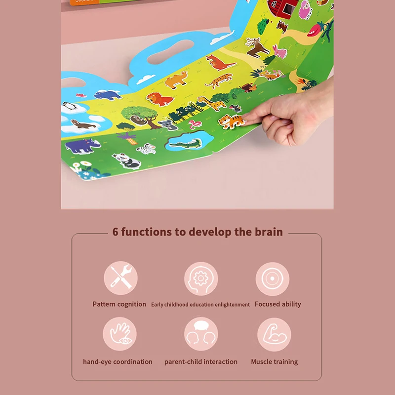 ملصقات جيلي للأطفال الصغار، ملصق قابل لإعادة الاستخدام، كتاب أنشطة، ألعاب السفر لرحلة الطريق والسيارة والطائرة