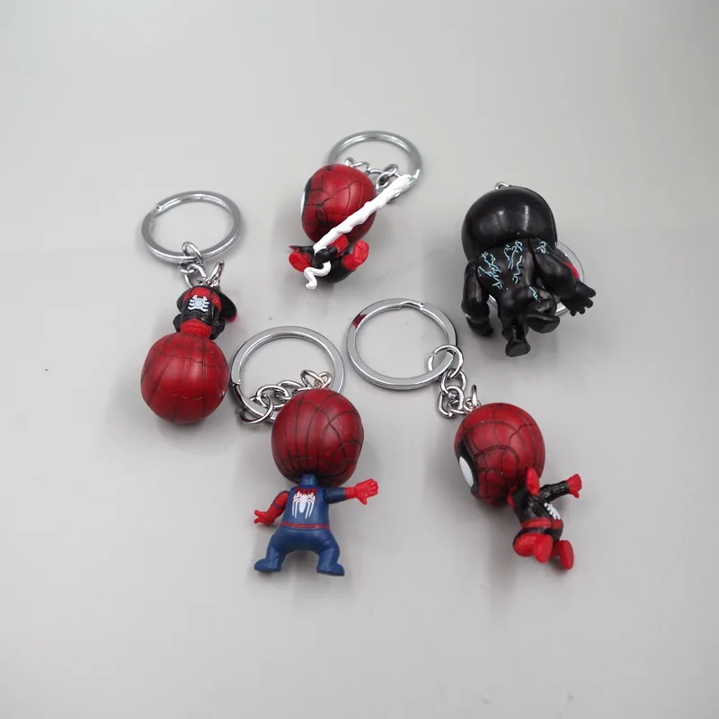 5cm Spider Man and Venom Set Anime Doll Car Pendant Creative Keychain Desktop Ornament Bag Accessories Pendant Children's Gift