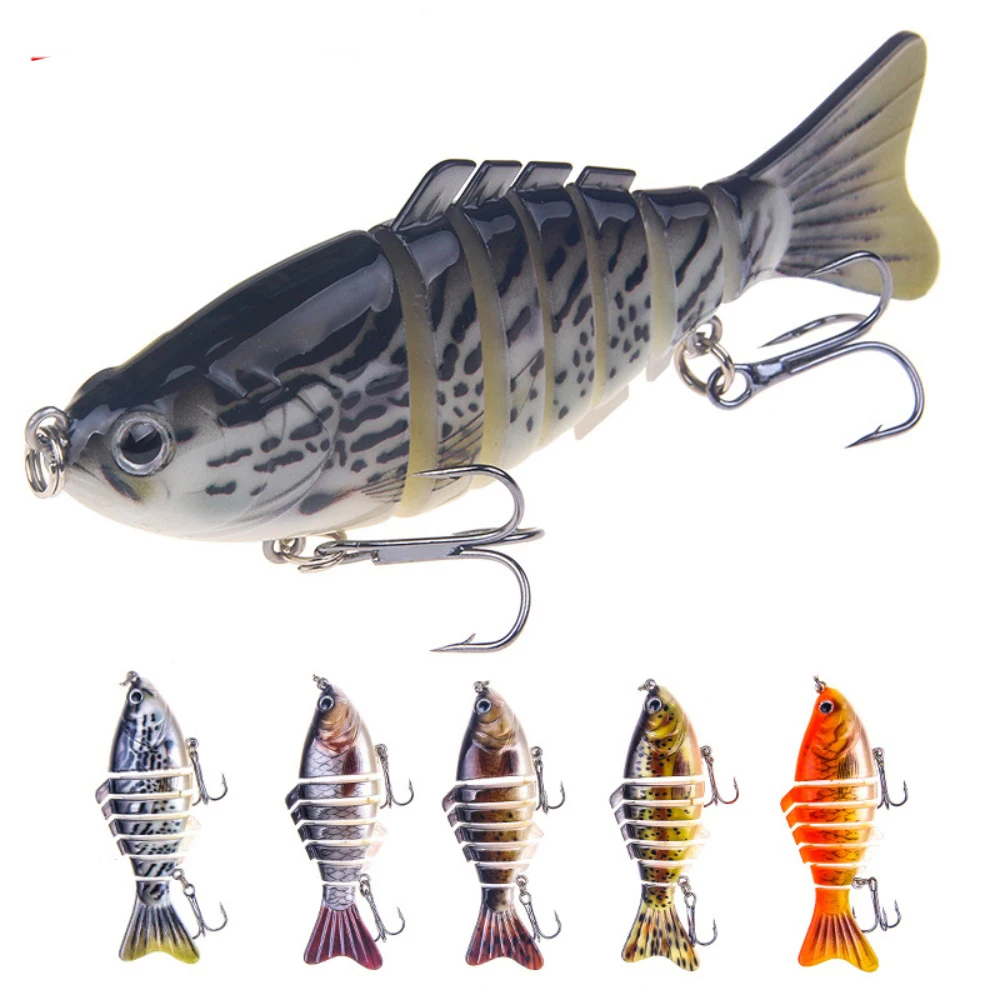 

Sinking Wobbler Fishing Lure 10cm 15.6g 7-Segment Jointed Swimbait Hard Bait Crankbait for Bass Pike Saltwater Freshwater