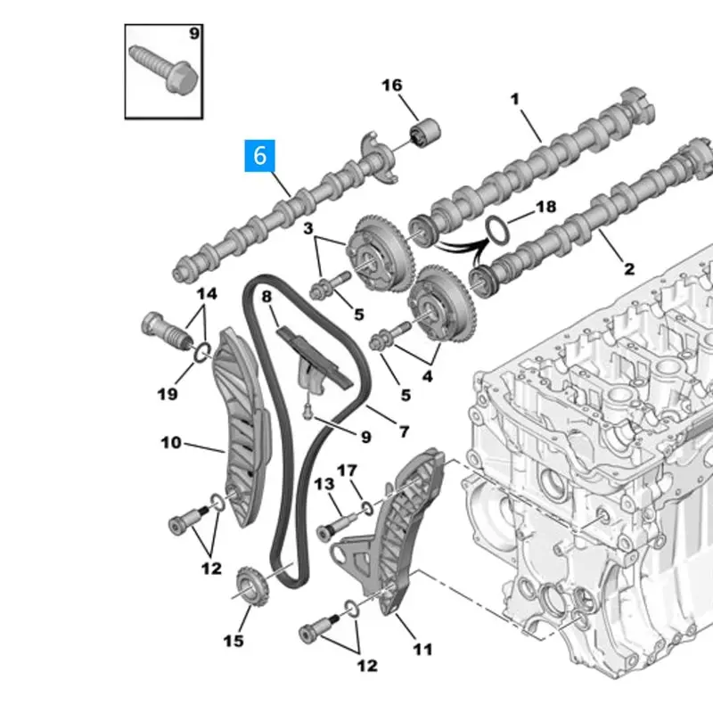 A98M Motor Nokkenas Excentrische As Balancer As Voor DS3 DS4 DS5 Mini R55 R56 R57 R58 R60 R61 11377591483 V7591483