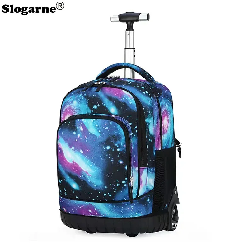 Children's Trolley Backpack Rolling Luggage Suitcase Large Capacity School Backpacks with Wheels for Girls Boys Bag Waterproof