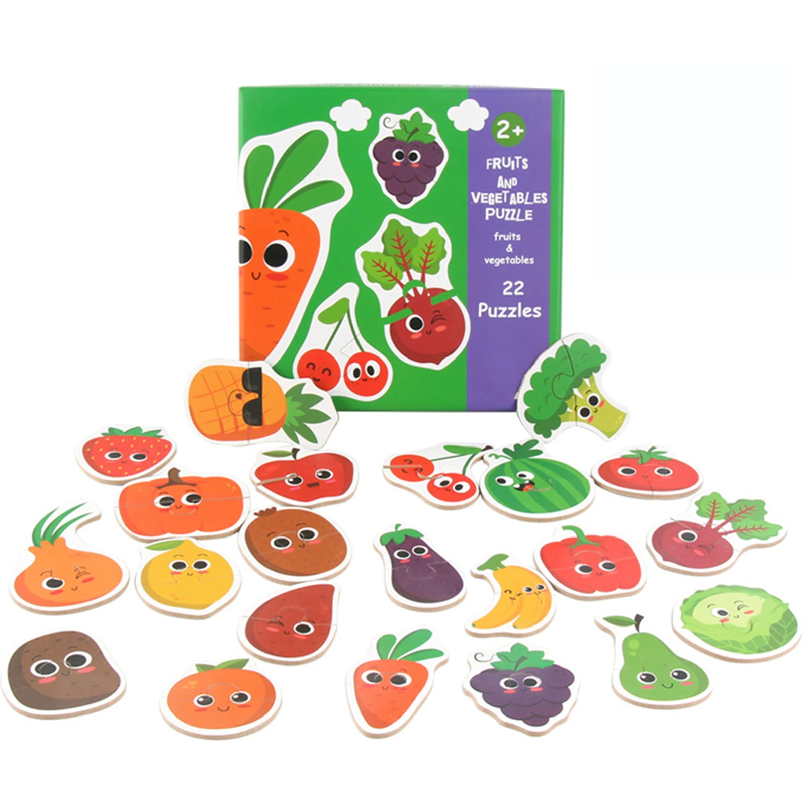 Traffic Fruit And Vegetable Theme Puzzle Cognitive Matching Puzzle Education Toy
