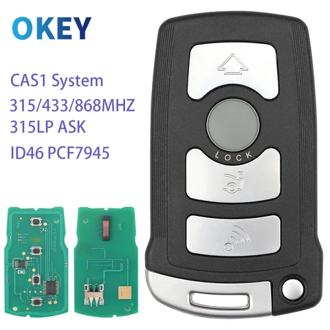 Система дистанционного ключа автомобиля Okey CAS1 для BMW 7 серии E65 E66 315/433/868 МГц ID46 PCF7945 чип автоматическое интеллектуальное управление