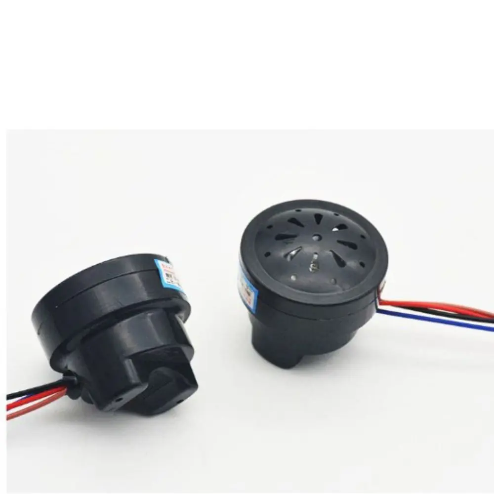 48V 60V Electric Car Horn Black Plastic 4Wires Steering Buzzer 2in1 with LED Tricycle Horn Electric Bike Accessories