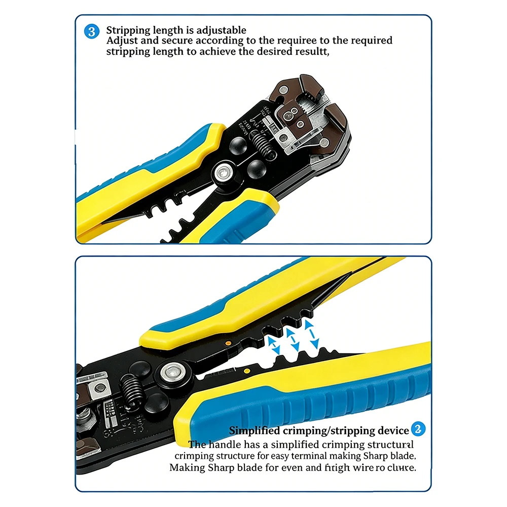 Ferrule Crimping Tool HSC8 6-4/6-6 Electrical Crimper Plier For Wire End Crimp Tube Terminals Electrical Circuit Repair