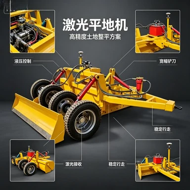 Maintenance‑Free Laser Grader and Land Leveler, Sealed Bearing Scraper for Long‑Life Operation in Harsh Agricultural Environment