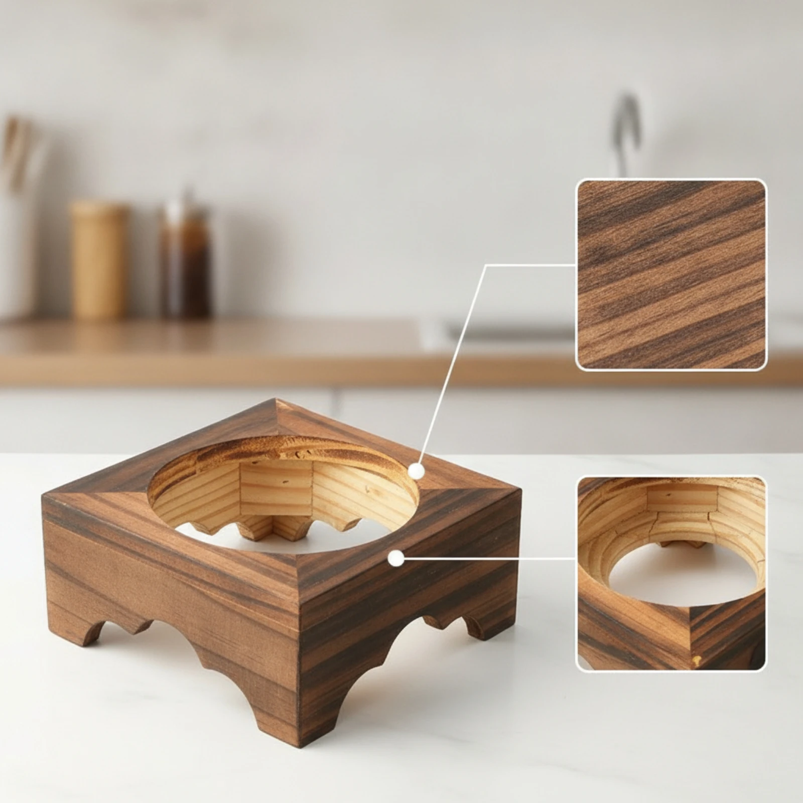 Wooden Pot Stand Polished Bamb - огляд і ціна Home Cooking Usa