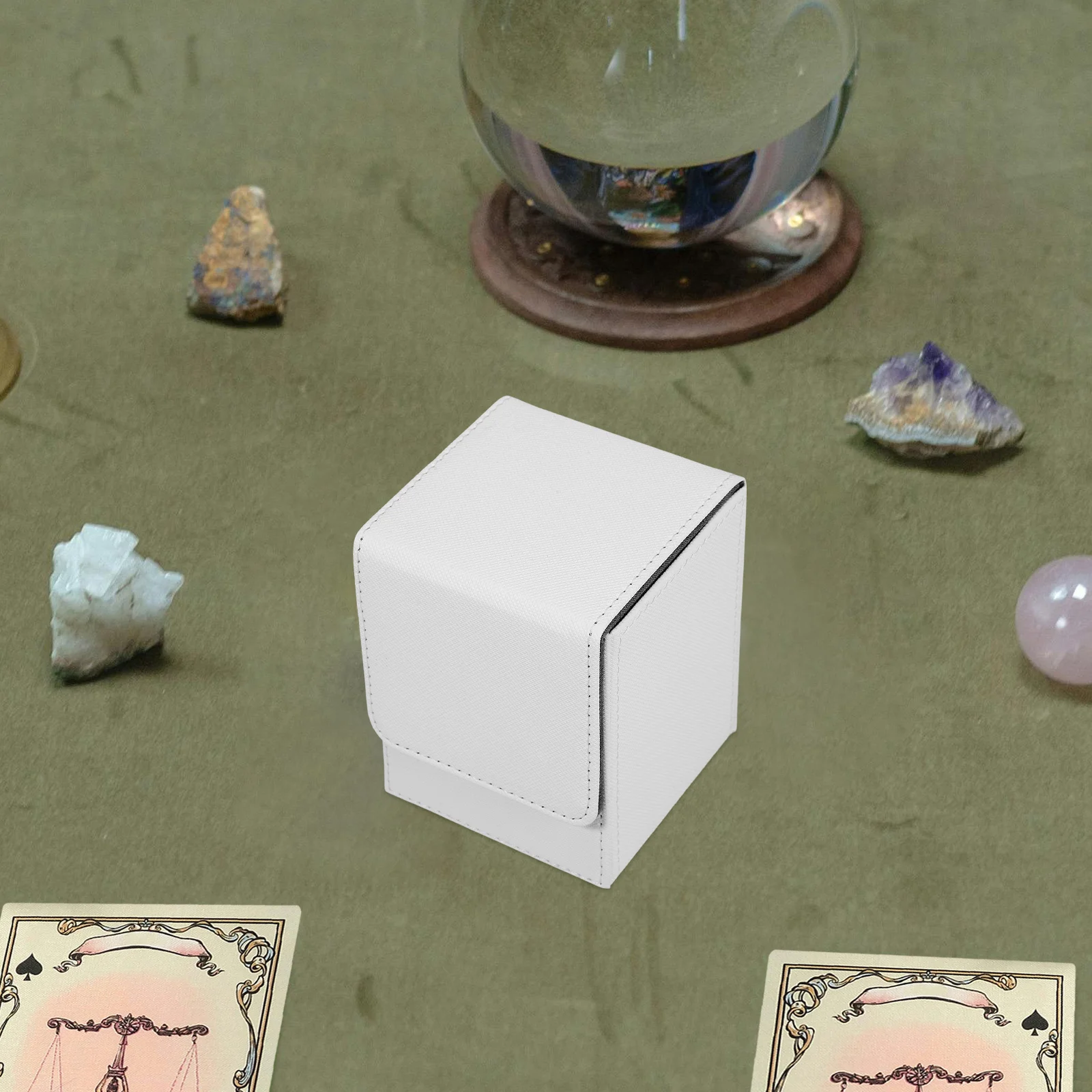 

Чехол для карт из полиуретана, большая вместимость, гладкая подкладка для хранения игровых карт, компактный органайзер для домашнего использования на рабочем столе