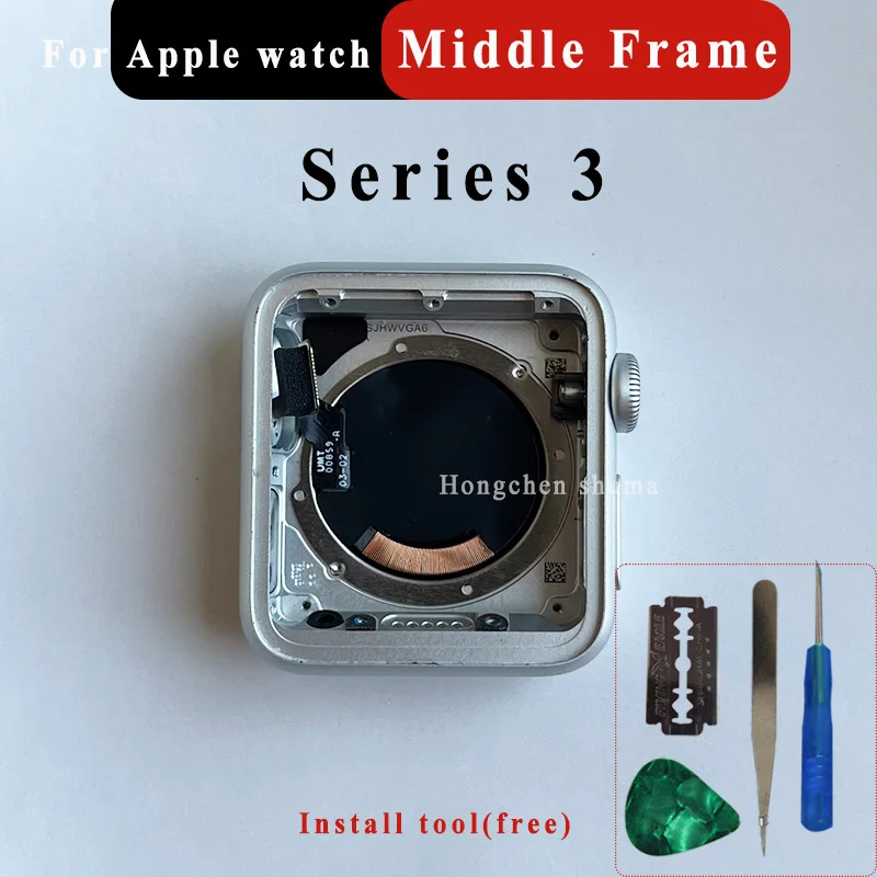 

Aluminum Middle Frame With Side Roller Digital Crown For Apple Watch Series 3 GPS 38mm 42mm Original Assembly Replacement