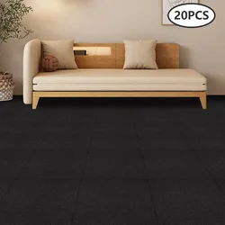 20 Pieces Self Adhesive Carpet Tiles Peel and Stick Floor Plank Mat Non-Slip Indoor Carpet