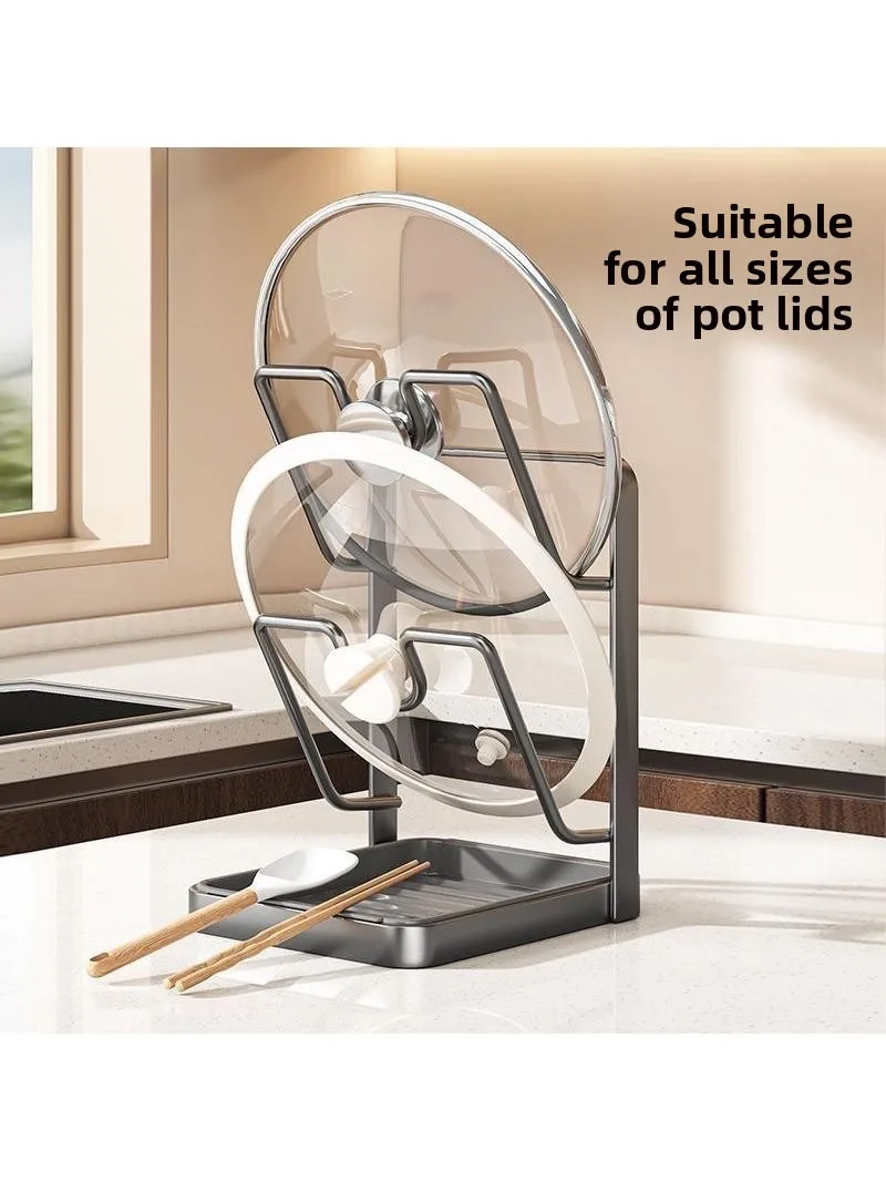 Multifunktionale Küche Arbeitsplatte Topf Abdeckung Halter Löffel Rest Abfluss Mehrere Schichten Sitzen Einbruchbrett Lagerung Ra