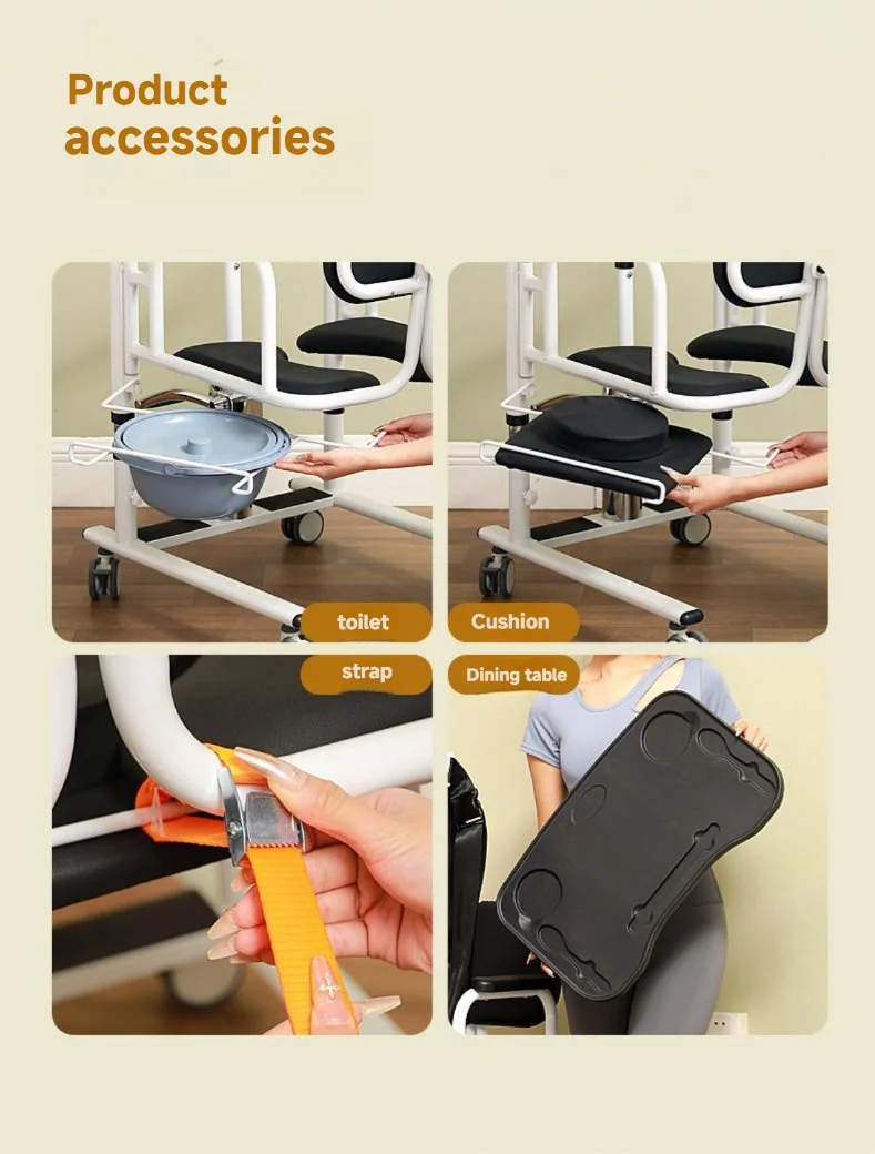 طريح الفراش رعاية المسنين قطعة أثرية مشلول مساعد رفع كرسي التحرك الهيدروليكي المرحاض نقل المريض رفع كرسي #5