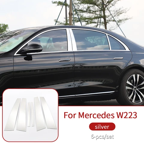 Накладки на центральные оконные панели для Mercedes W223 S-серии, W222, W221, C-серии, W205, W206, E-серии, W213 – аксессуары для отделки