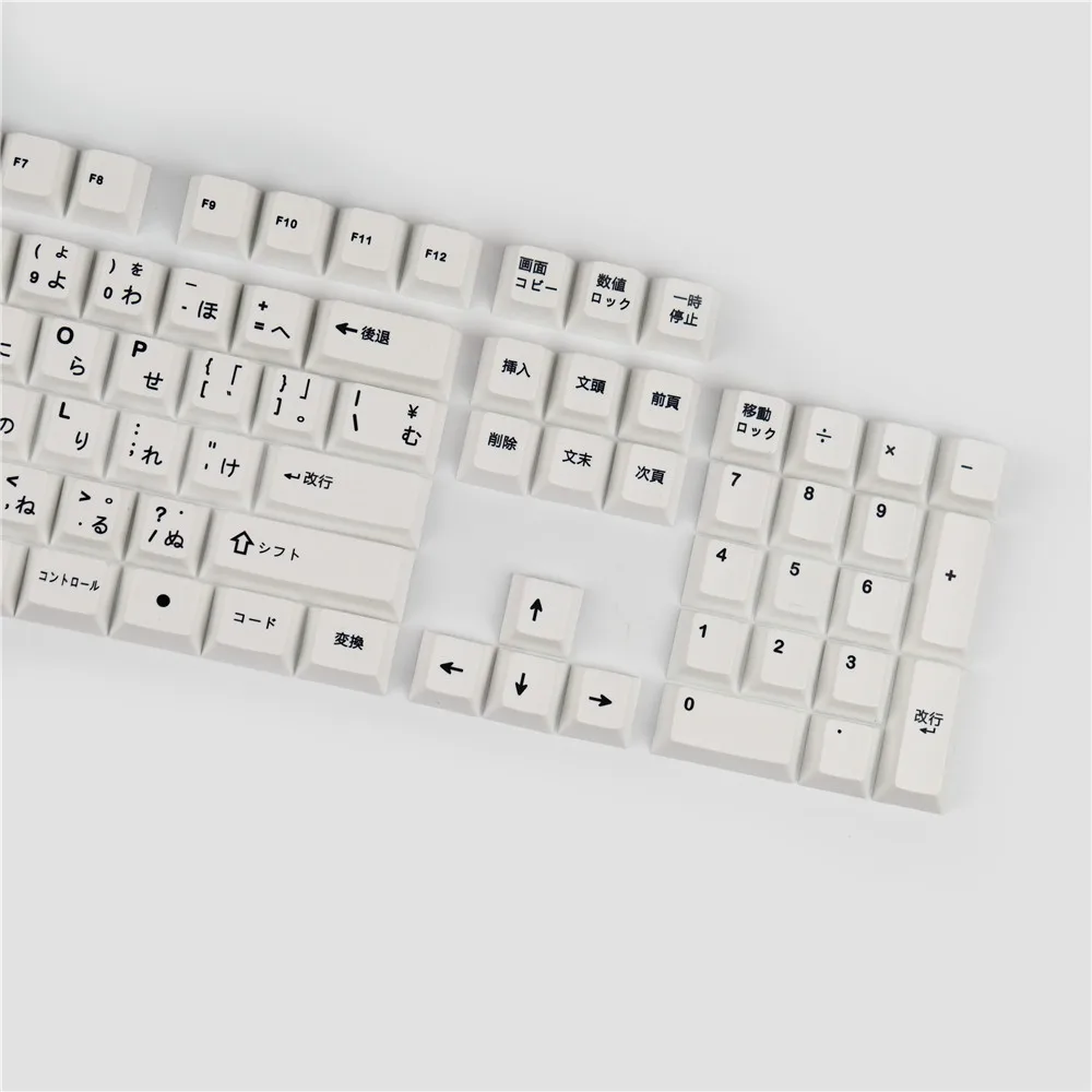 Imagem -05 - Japonês Flor Keycap Pequeno Conjunto Completo Pbt Sublimação Cereja Altura Adequado para Cereja mx Interruptor Mechan Preto e Branco