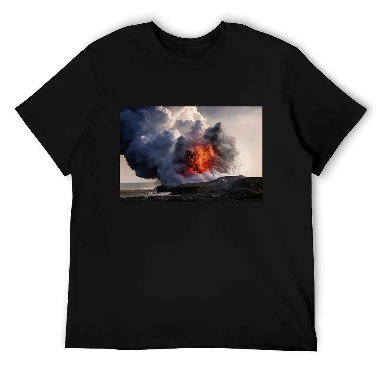 

Kilauea Volcano at Kalapana 8 T-Shirt t shirts for man slim fit funny t shirts cotton T-Shirt