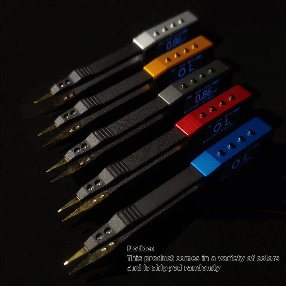 Smart Tweezer Auto Multimeter Tools 100kHz LCR Meter Tweezer Resistance Capacitance Inductance Continuity Test