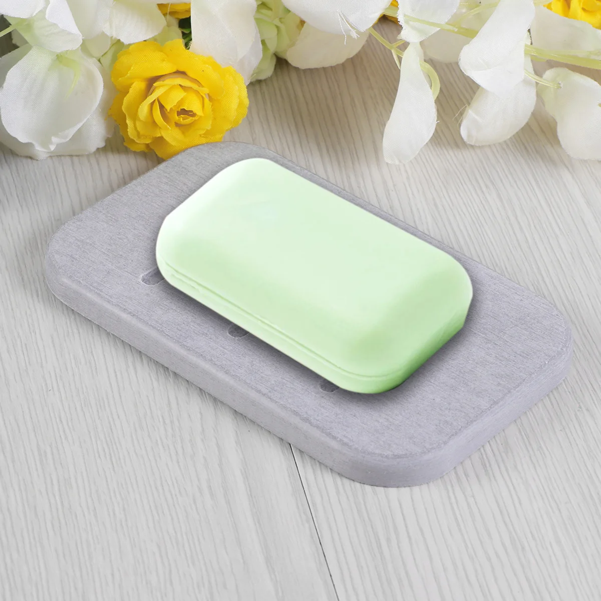 

2pcs Bathroom Soap Pad Diatomite Soap Dish Pad Skid Resistance Soap Pad Water Absorption Quick Dry Soap Pad