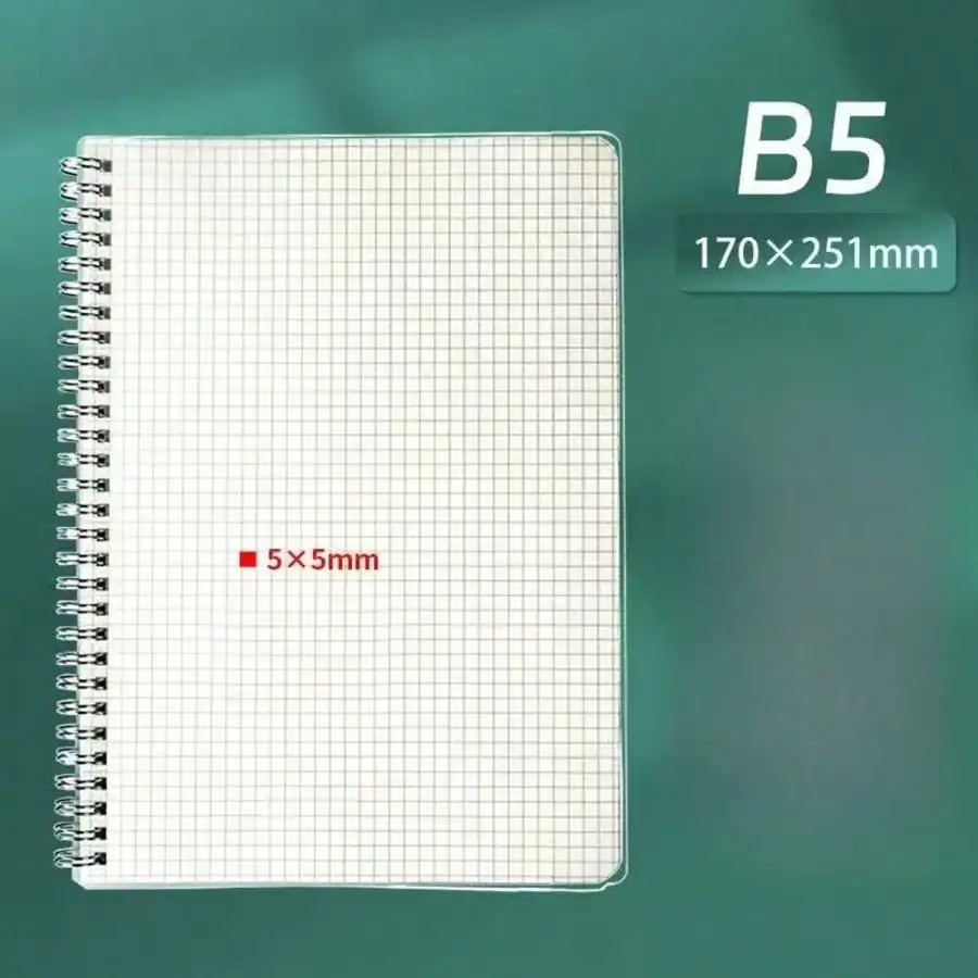 A4/A5/A6/B5 Notizbuch mit PP-Einband und Raster, inklusive Ordner und Notizbuch. Quadratischer Innenkern. Minimalistisches Design. Tragbar. Wasserdicht. – Detail 11