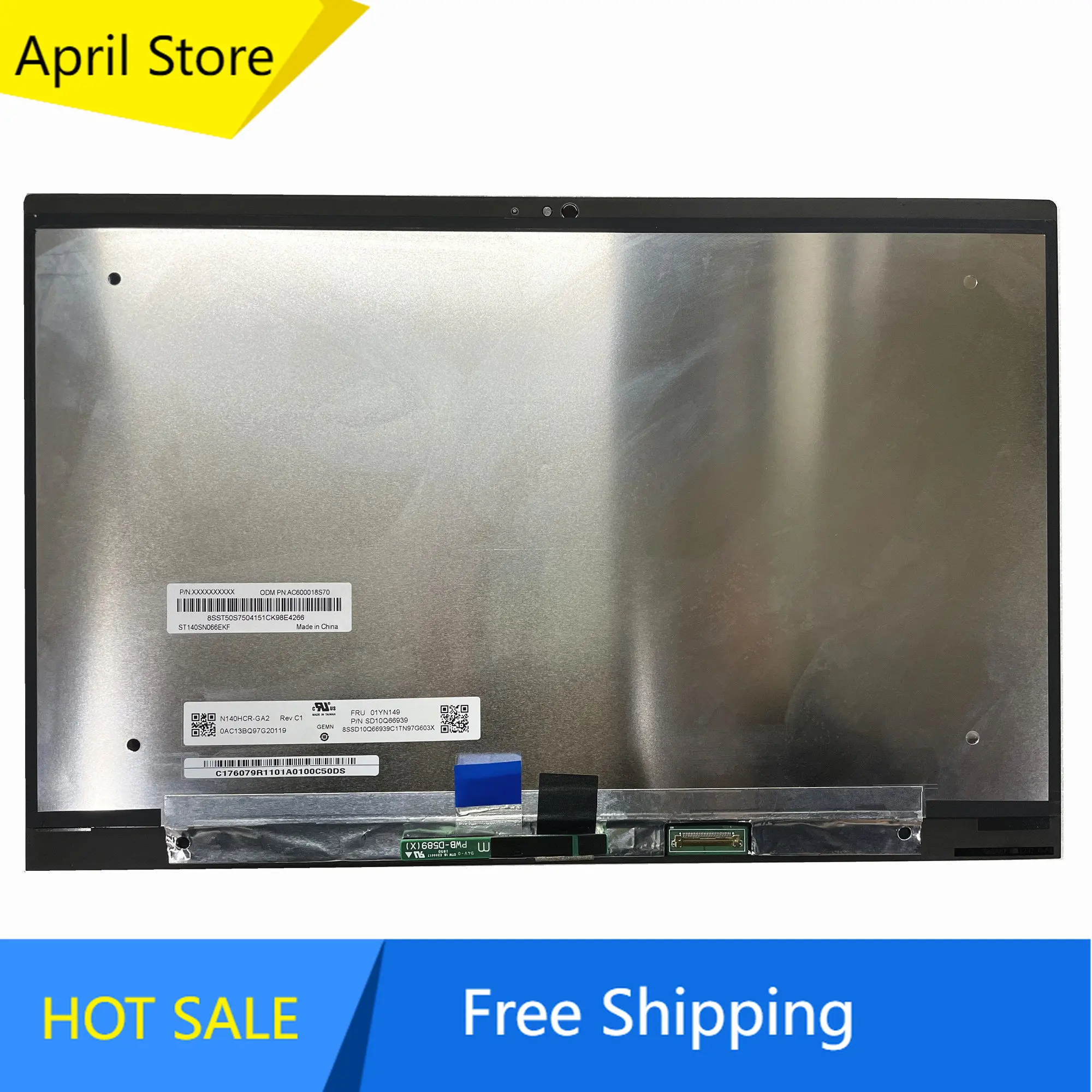 

N140HCR-GA2 14.0'' Laptop LCD Touch Screen Display Assembly For Lenovo X1 Yoga Fru: 01YN149 No-frame 1920*1080