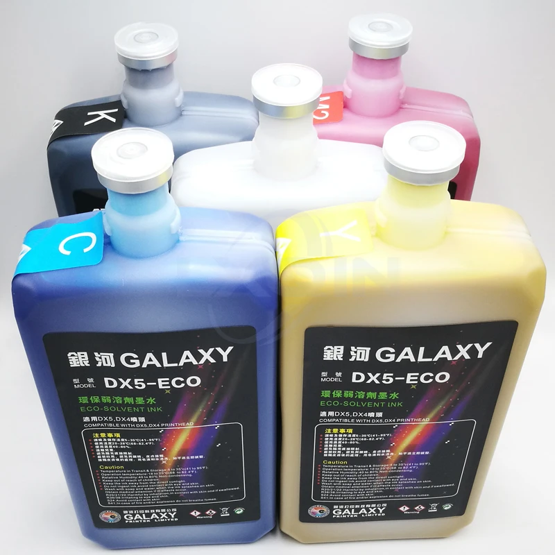 LXQIN dx5 Galaxy eco solvent ink for Epson xp600 dx5 dx7 print head for Human Xuli Liyu Chinese brand large format printer