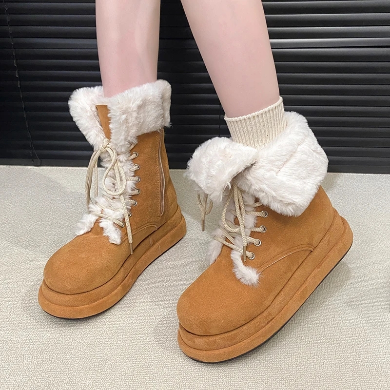 Women Fur Snow Boot… - image