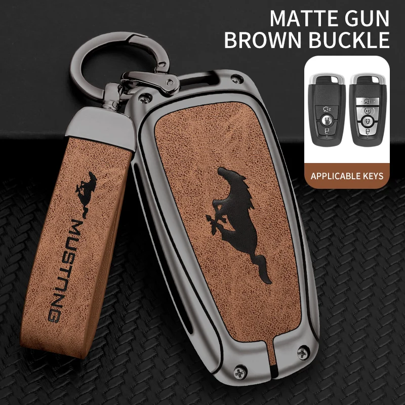 Funda de aleación de Zinc para llave inteligente remota de coche, funda para Ford Mustang Explorer Edge Fusion Mondeo F150 F250 F350 F450 F550 2019 2020