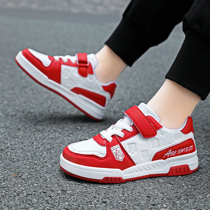 Children Luxury Sneakers Boy Shoes New Kids Casual Sneakers White Leather Shoes Girls Running Sports Tennis Shoes for Boy