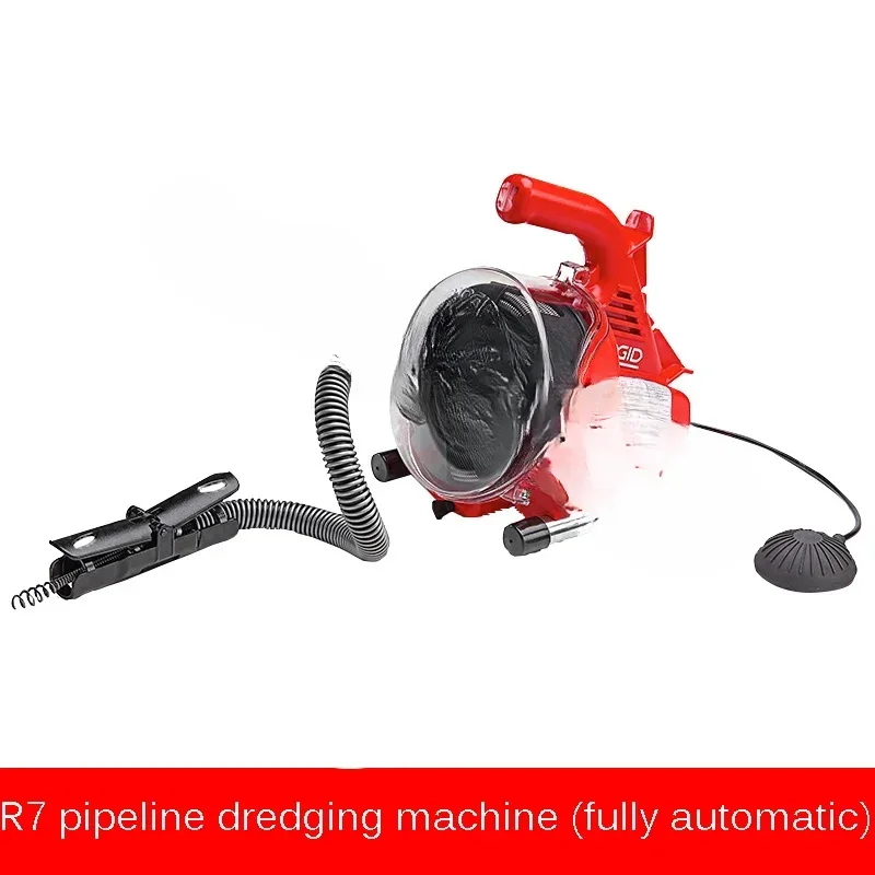 R7 Automatic Irrigation Electric Sewer Dredge Machine Toilet Kitchen 19-38mm Pipe Cleaner Pipe Dredge Device 220V/120W