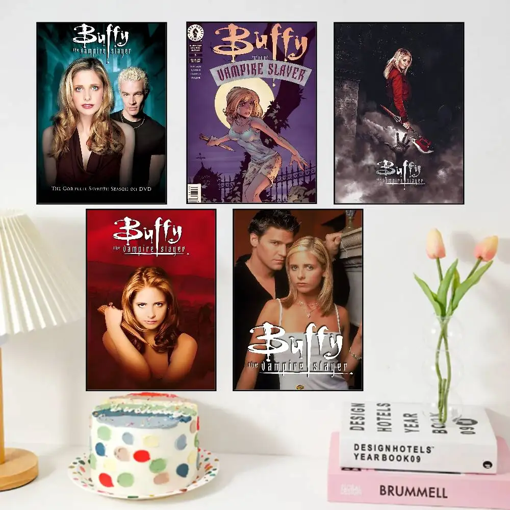 B-Buffy The Vampire Slayer Posters Living Room Bar Cafe Quality Canvas Vintage Style Comics Painting Art Home Wall Decor Picture