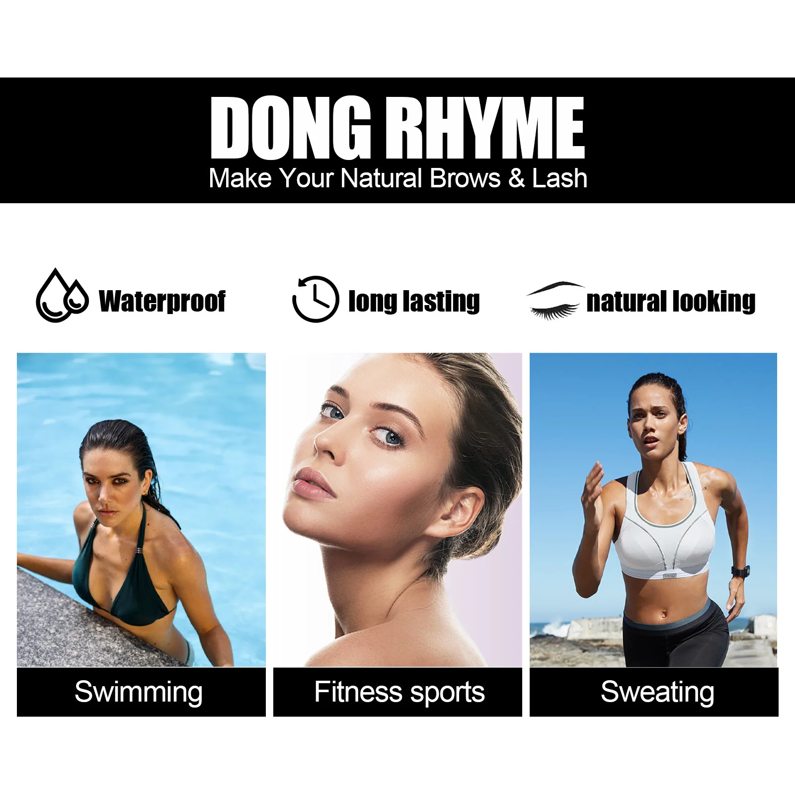 Eelhoe 2-in-1 Set di tintura per ciglia per sopracciglia Lastin Nutriente Cura degli occhi Trucco Durata Sollevamento Ciglia impermeabili Kit di tintura più spesse