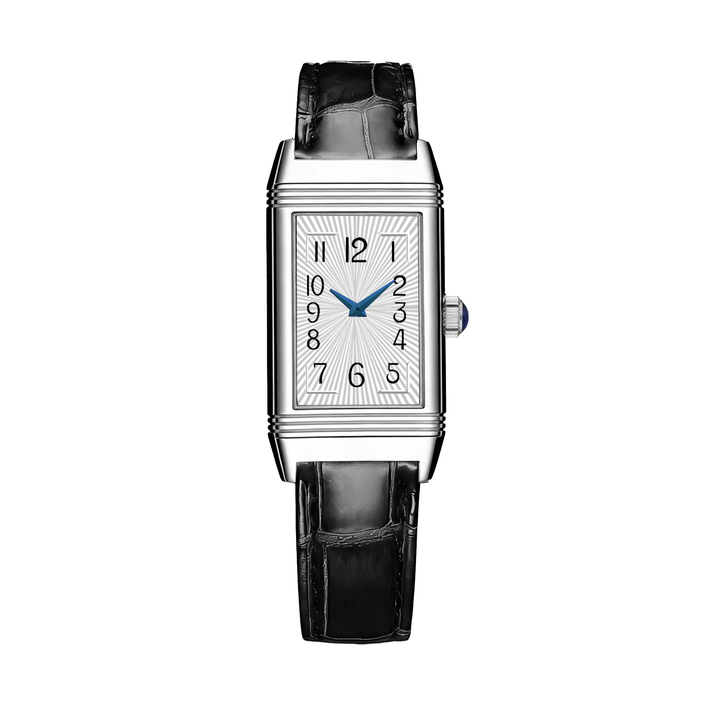 Hinged Square Women's Watch with Minimalist Versatile Waterproof Leather Strap Pin Buckle for Trendy Style