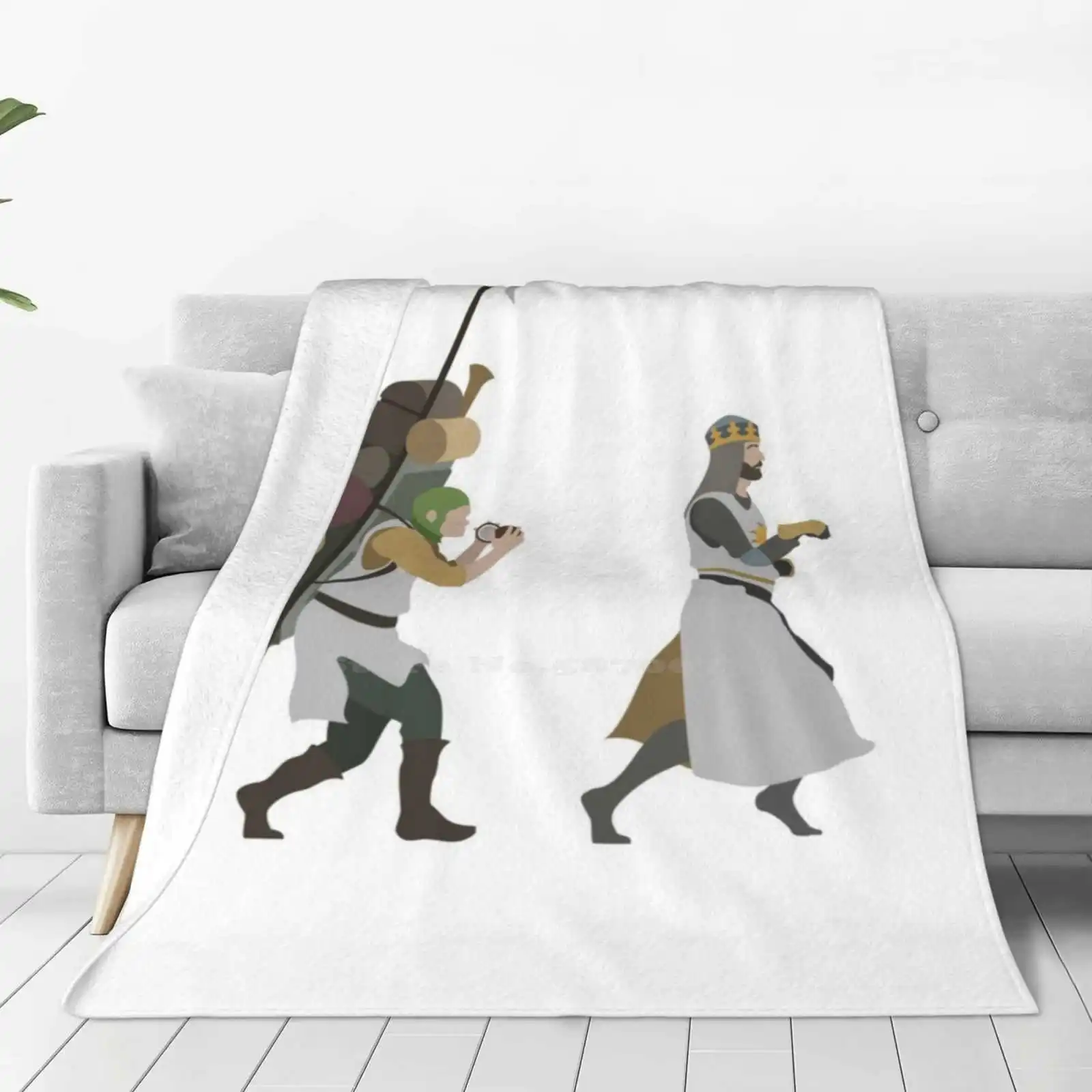 King Arthur Fashion Soft Warm Throw Blanket King Arthur Monty Python Holy Grail Quest Horse Terry Gilliam Coconuts Chapman Sir