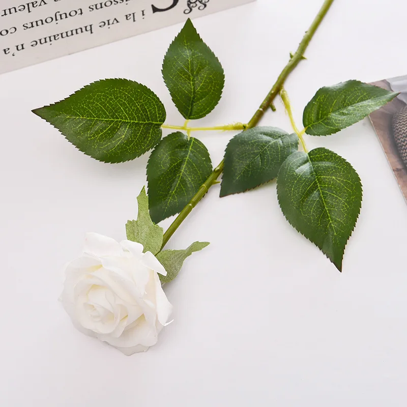 10pcs/pack Imitation Rose Holding Flower Bridal Wedding Decoration Bouquet Finished Artificial